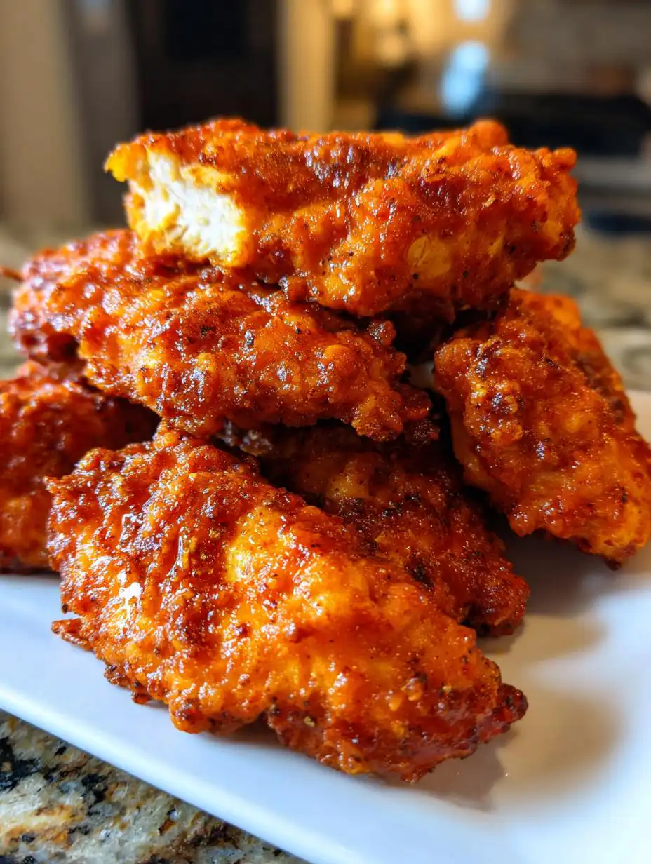 Air fryer Nashville hot chicken tenders - detail 2