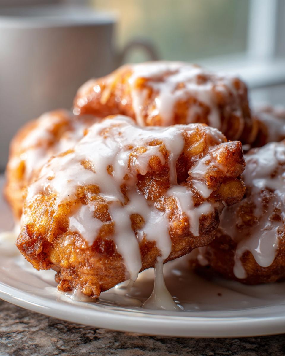 Air fryer apple fritters - detail 1