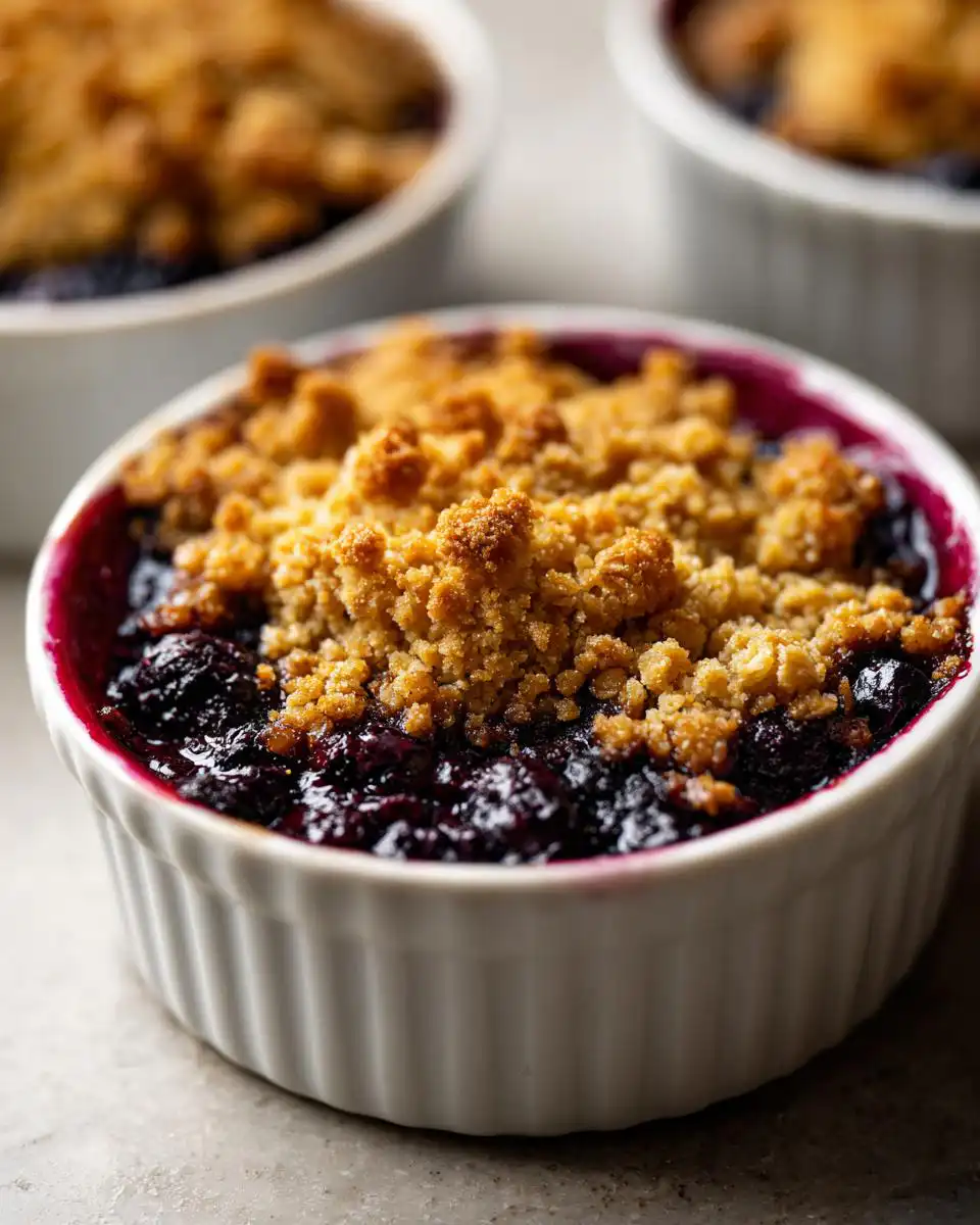 Air fryer blueberry crisp - detail 2
