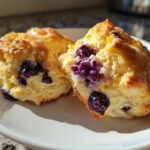 Air fryer blueberry scones
