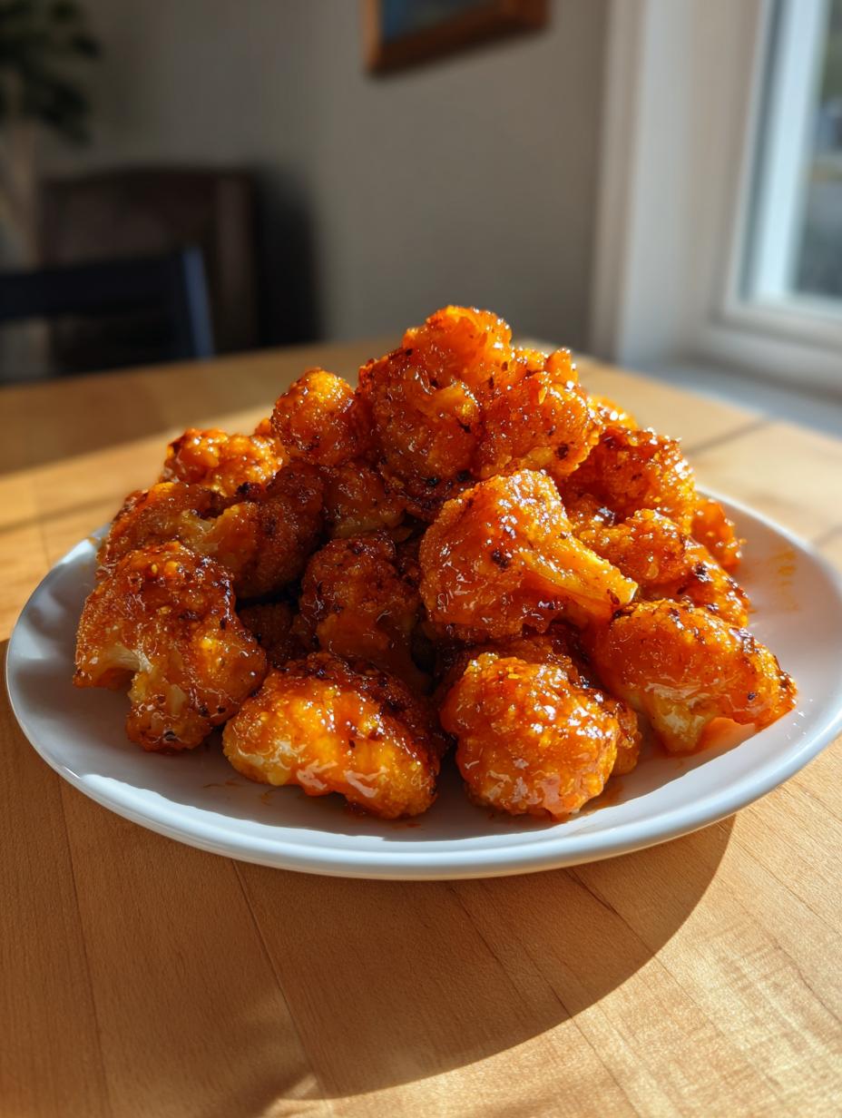 Air fryer buffalo cauliflower - detail 2