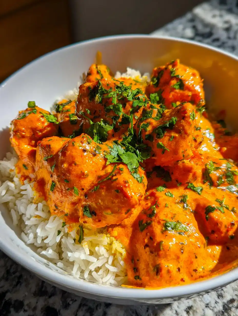 Air fryer butter chicken bowls - detail 2