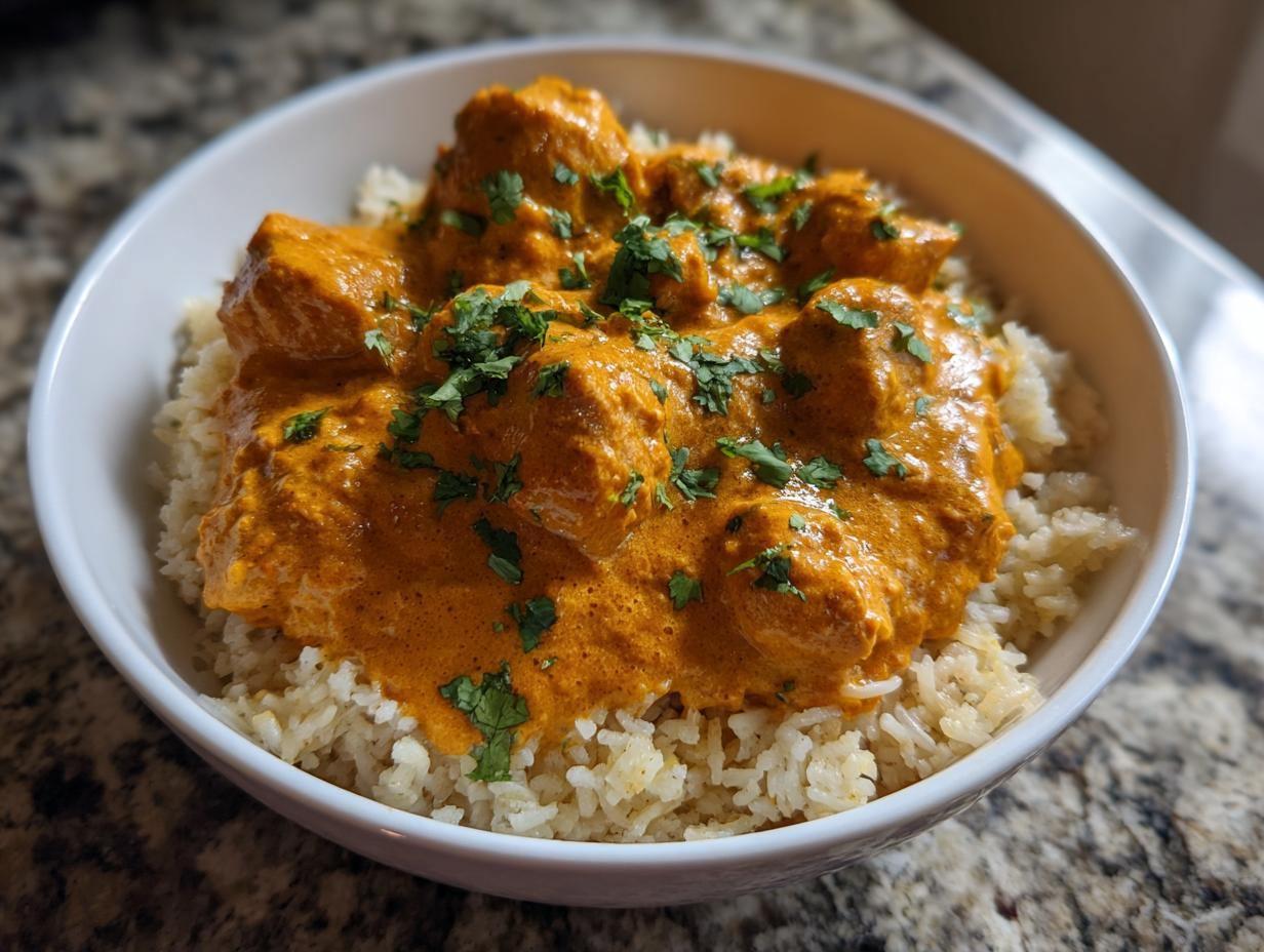Air fryer butter chicken bowls