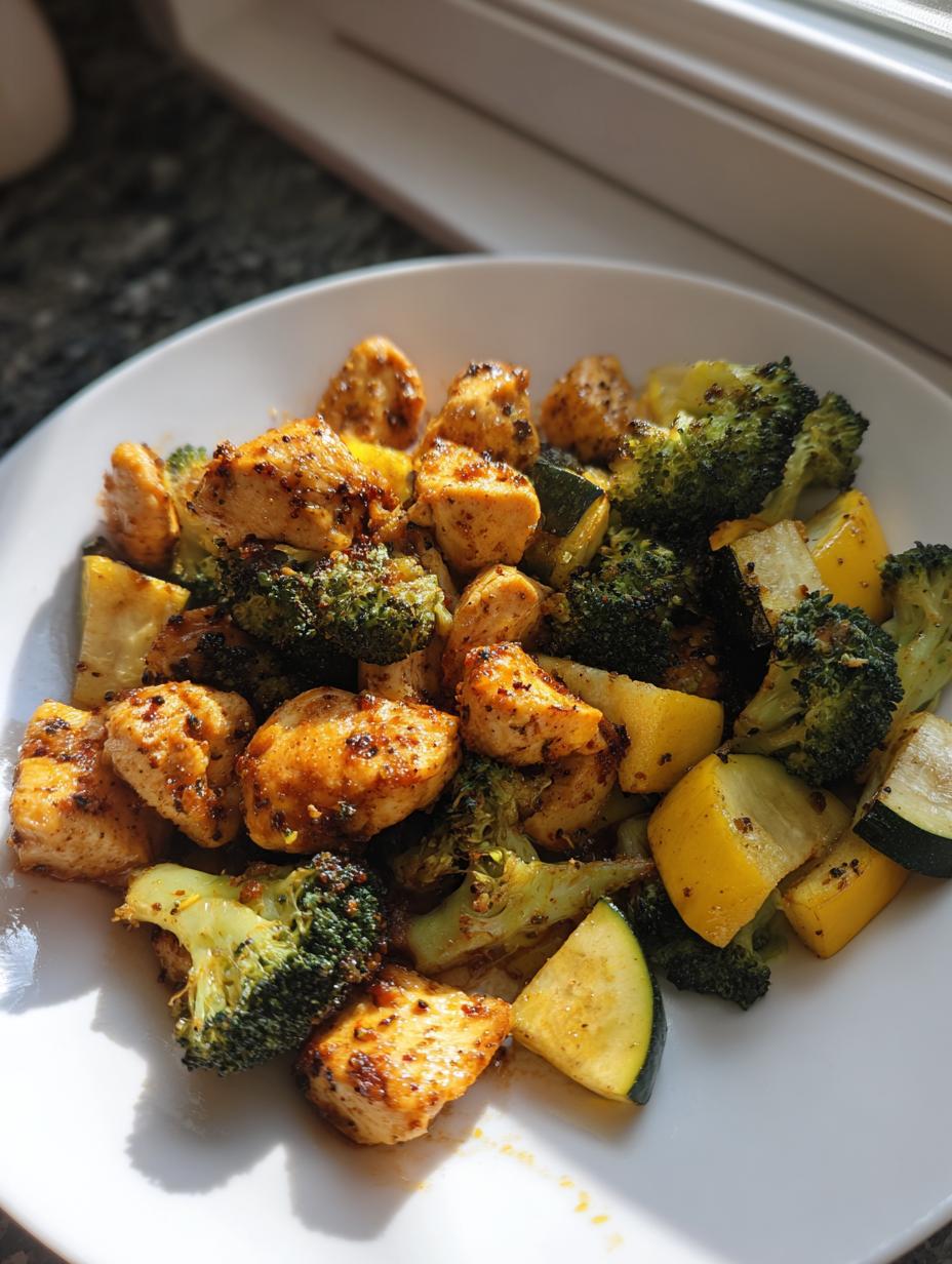 Air fryer chicken and vegetables - detail 2