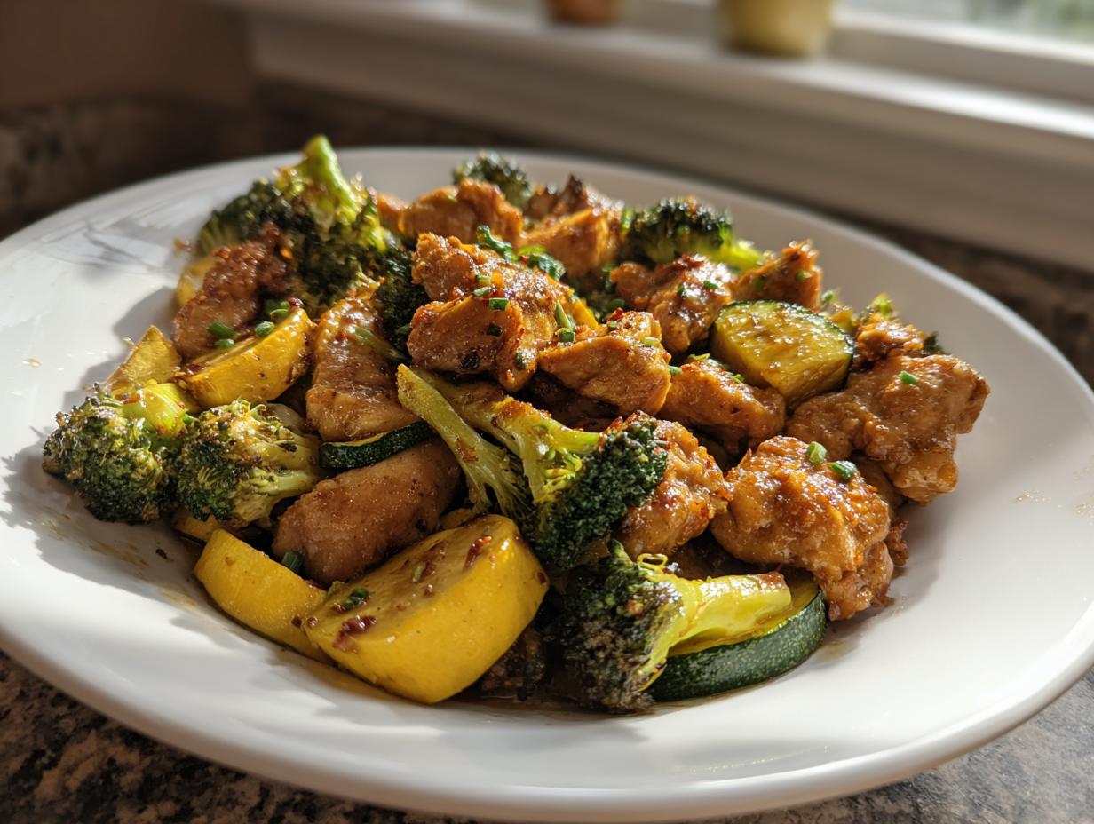 Air fryer chicken and vegetables: 25-min wonder