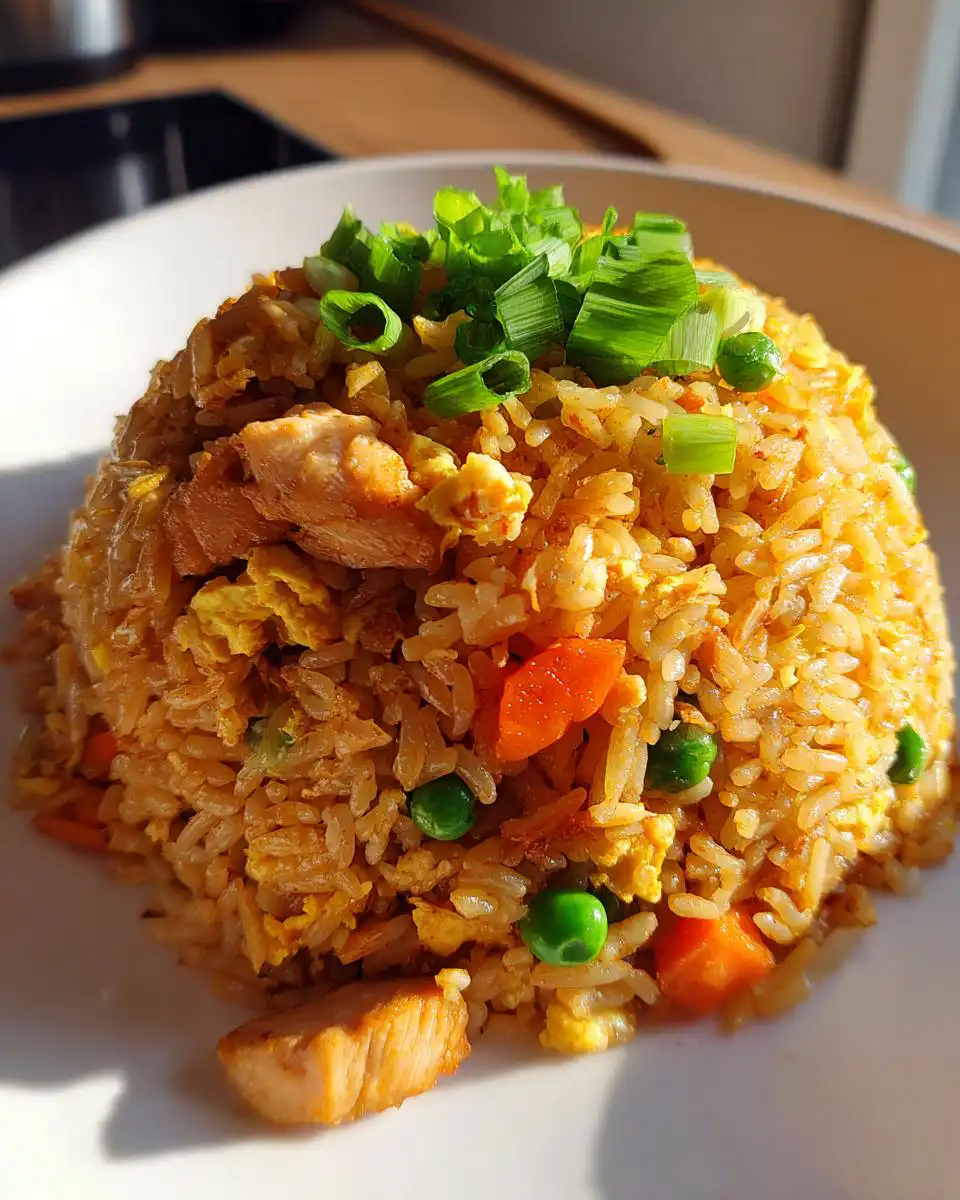 Air fryer chicken fried rice - detail 1