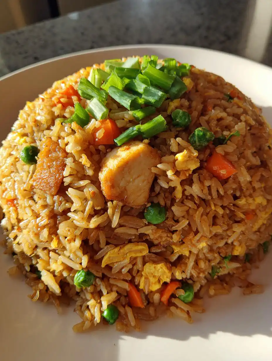 Air fryer chicken fried rice - detail 2