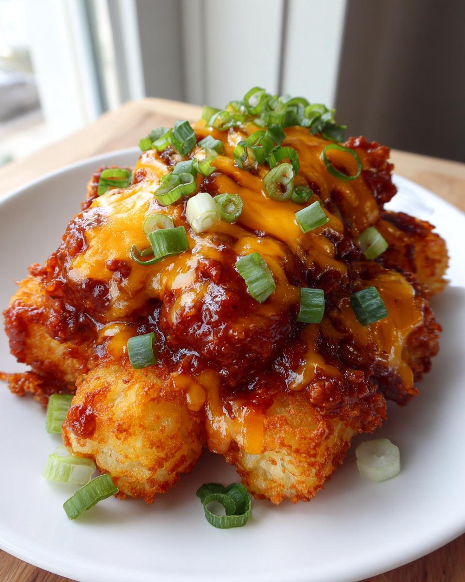Air fryer chili cheese tater tots - detail 1