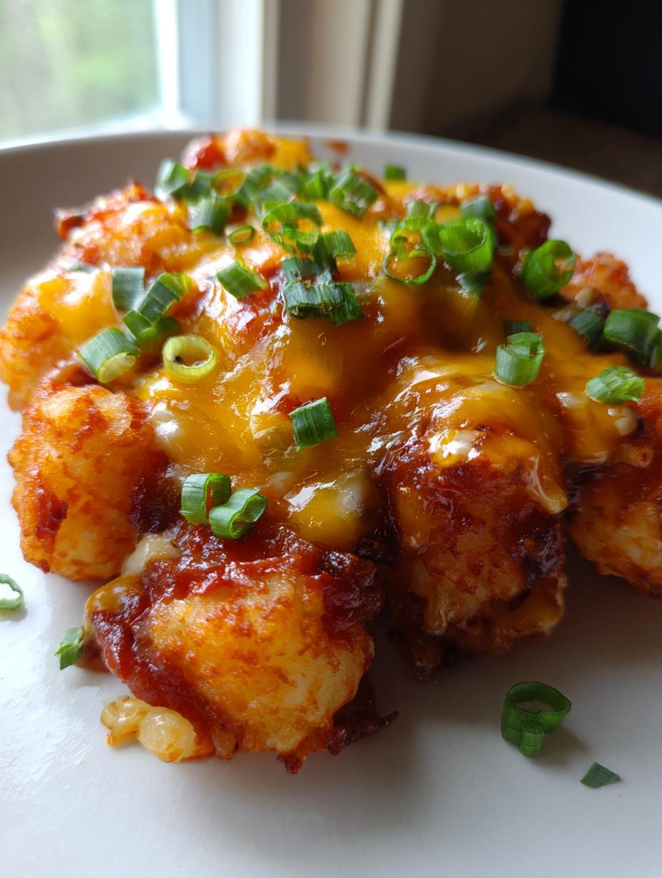 Air fryer chili cheese tater tots - detail 2