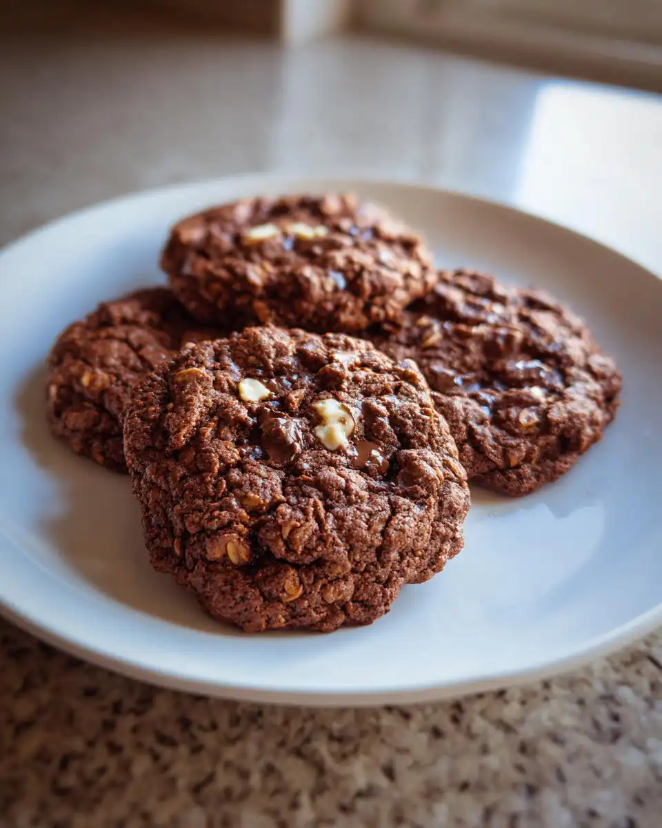 Air fryer chocolate oatmeal cookies - detail 1