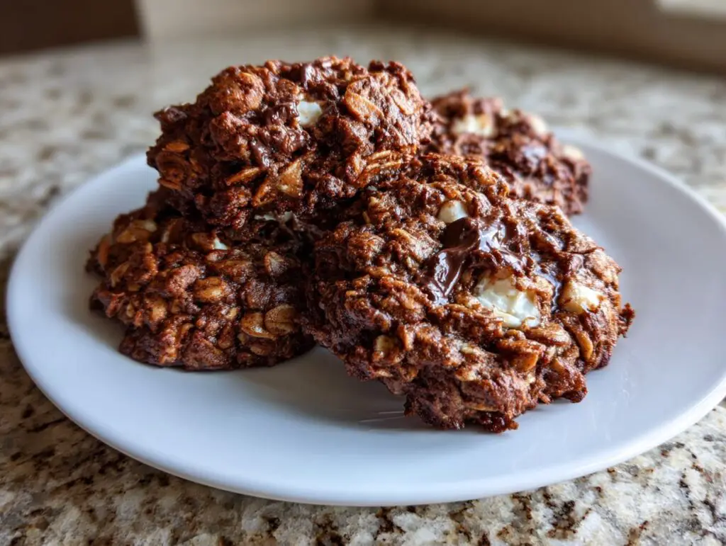 Air fryer chocolate oatmeal cookies