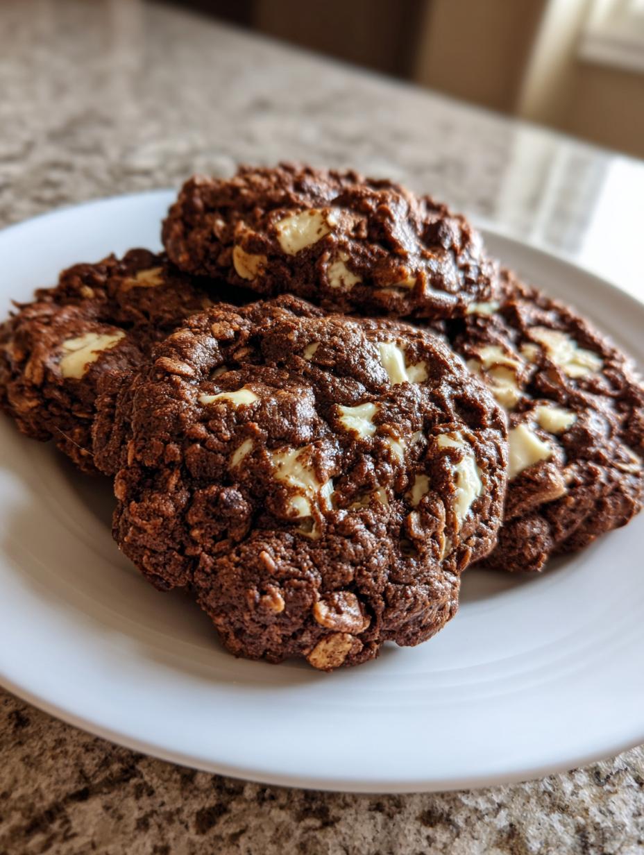 Air fryer chocolate oatmeal cookies - detail 2