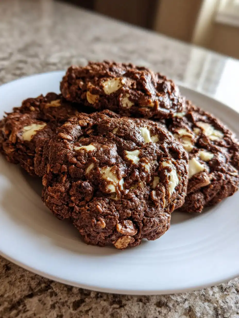 Air fryer chocolate oatmeal cookies - detail 2