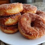 Air fryer cinnamon sugar doughnuts