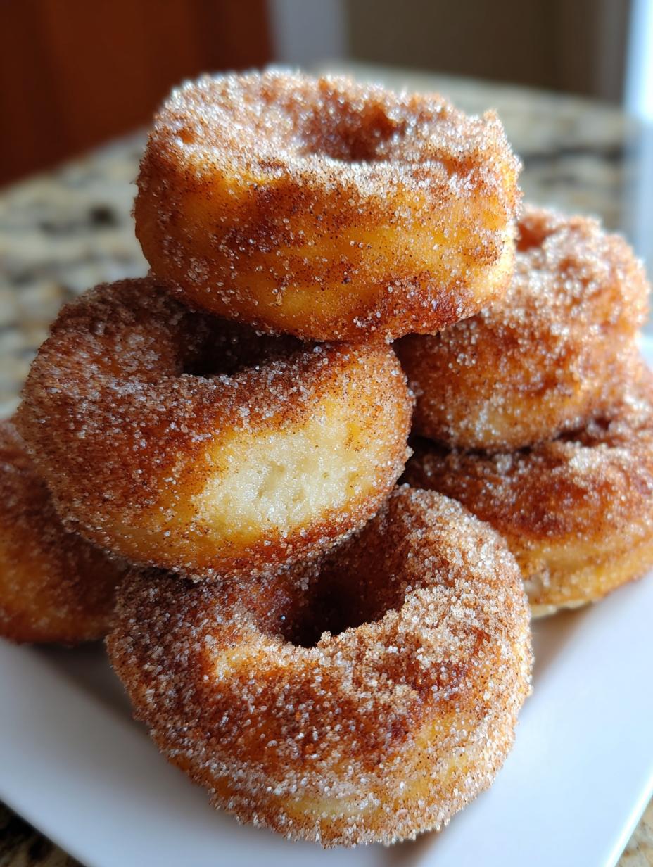Air fryer cinnamon sugar doughnuts - detail 2