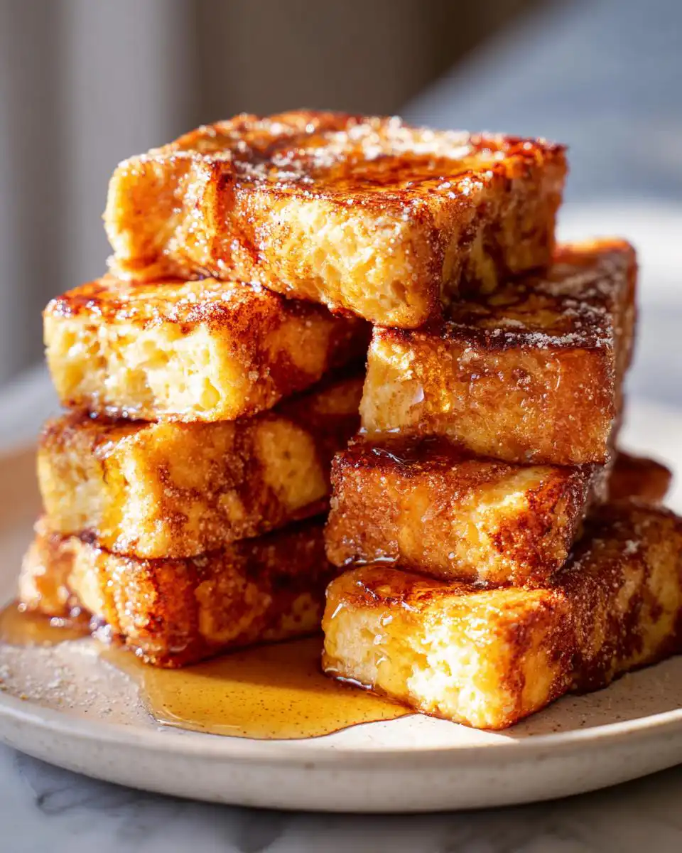Air fryer cinnamon swirl french toast sticks - detail 1