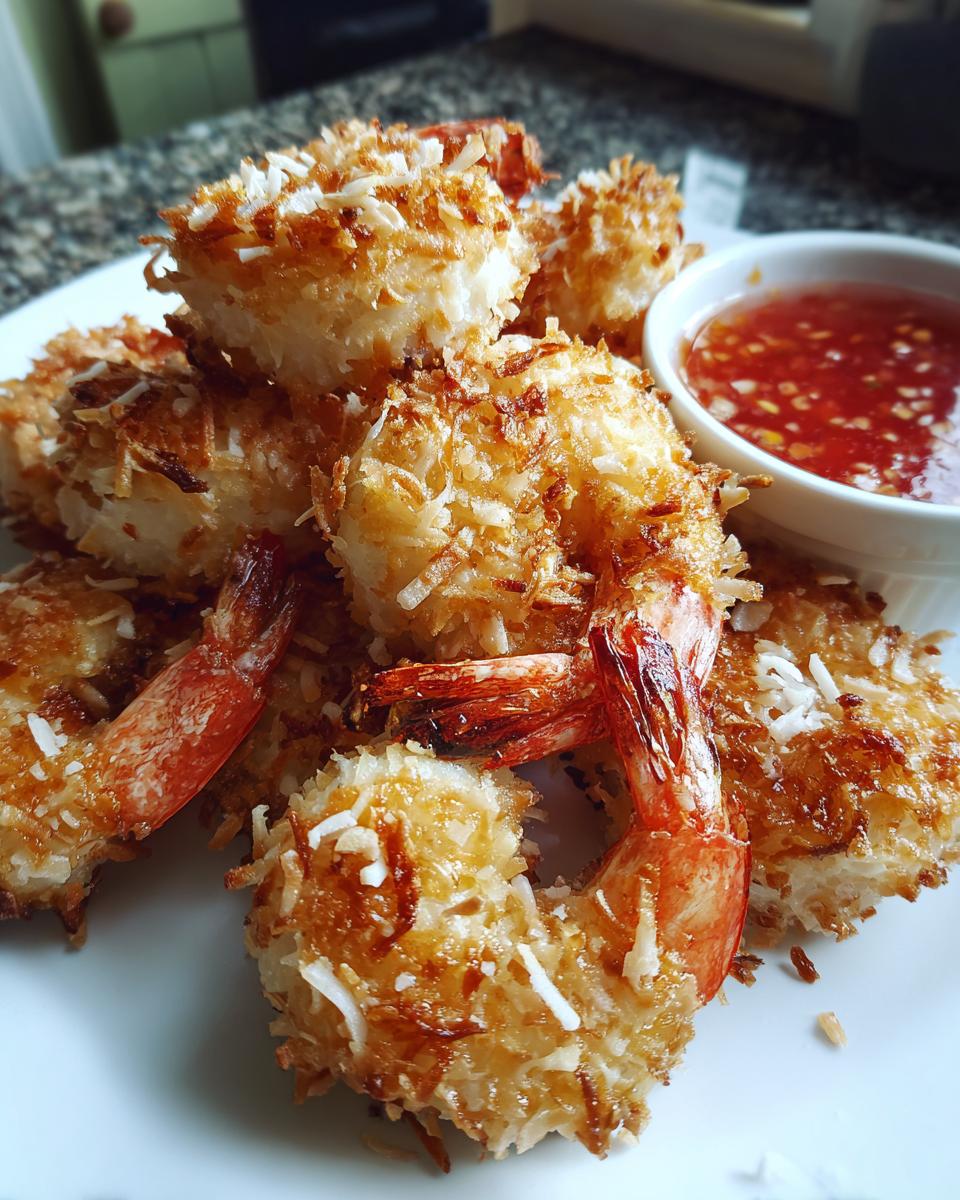 Air fryer coconut shrimp - detail 1