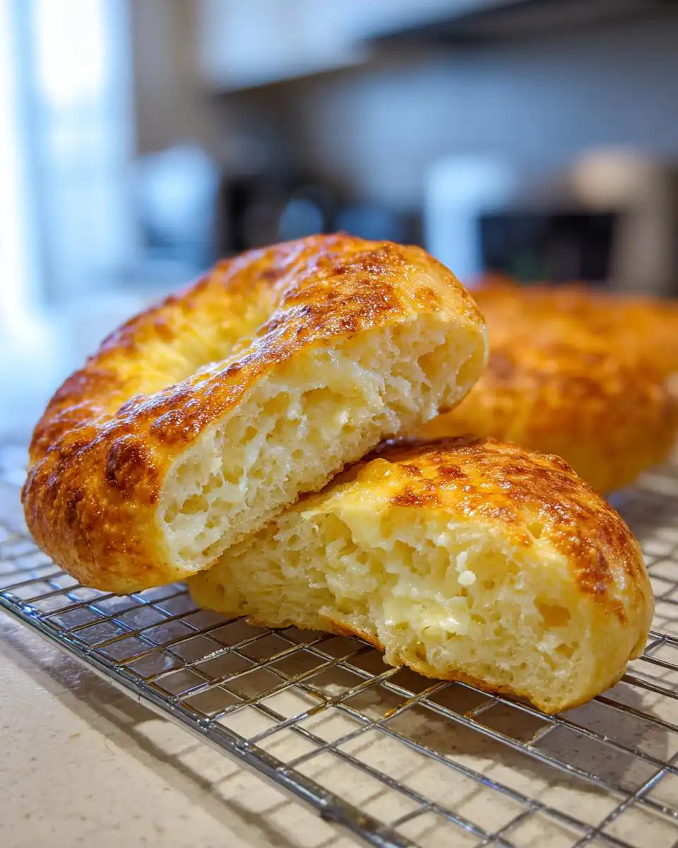Air fryer garlic parmesan bagels - detail 1