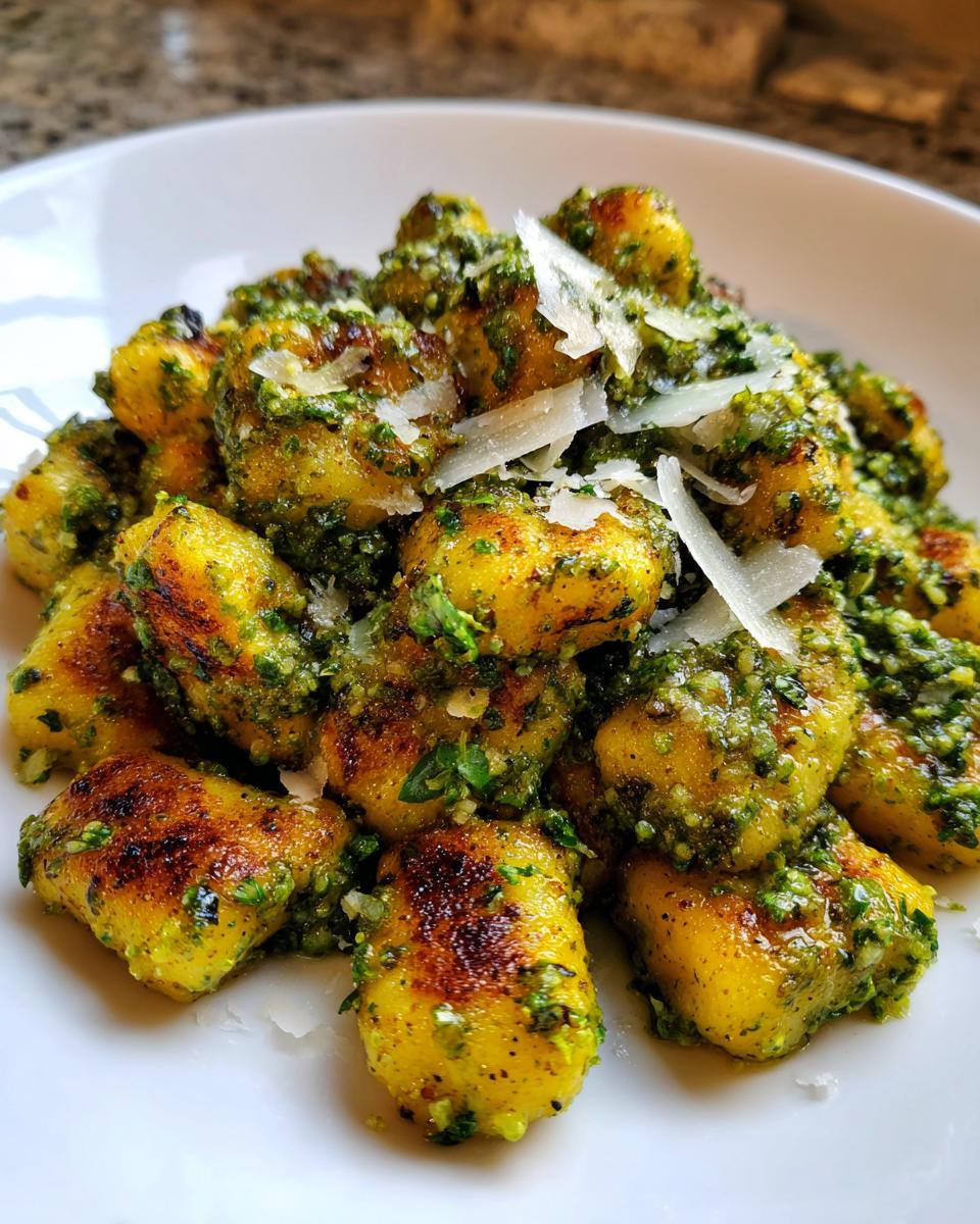 Air fryer gnocchi with pesto - detail 1