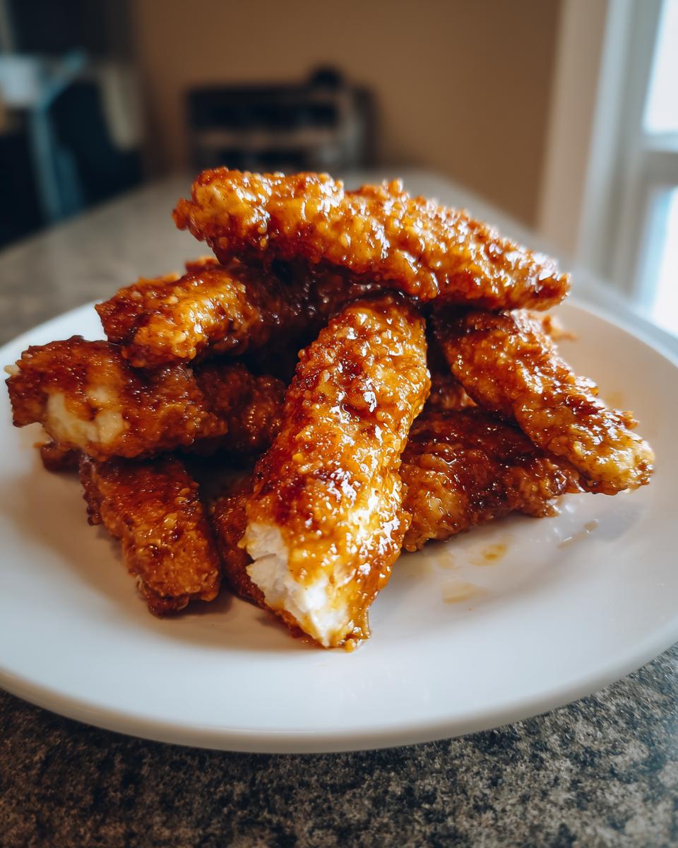 Air fryer honey mustard chicken strips - detail 1