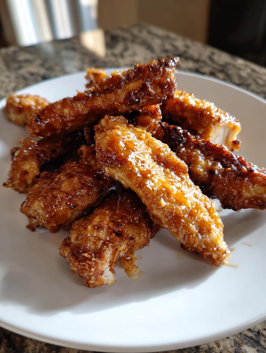 Air fryer honey mustard chicken strips - detail 2
