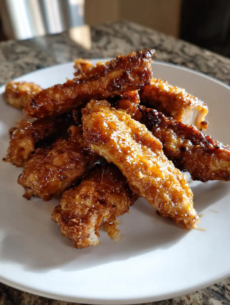 Air fryer honey mustard chicken strips - detail 2