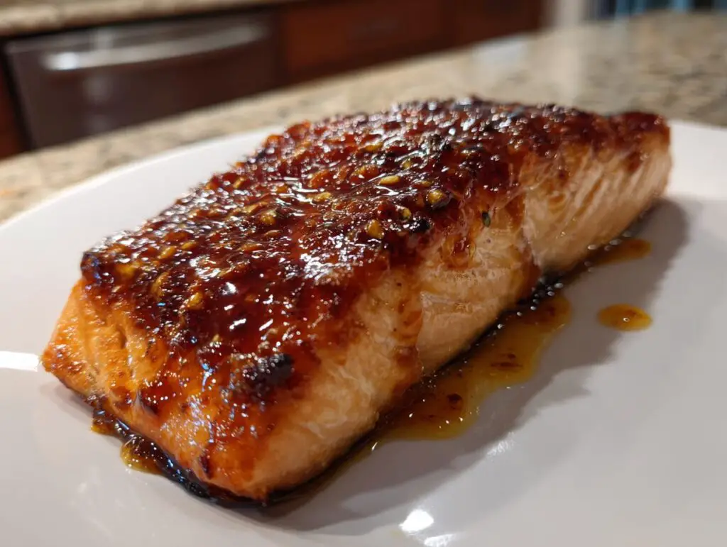 Air fryer honey mustard salmon