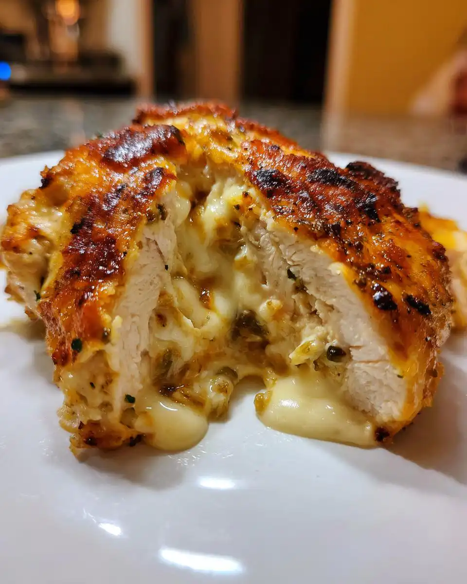 Air fryer jalapeño popper stuffed chicken - detail 1