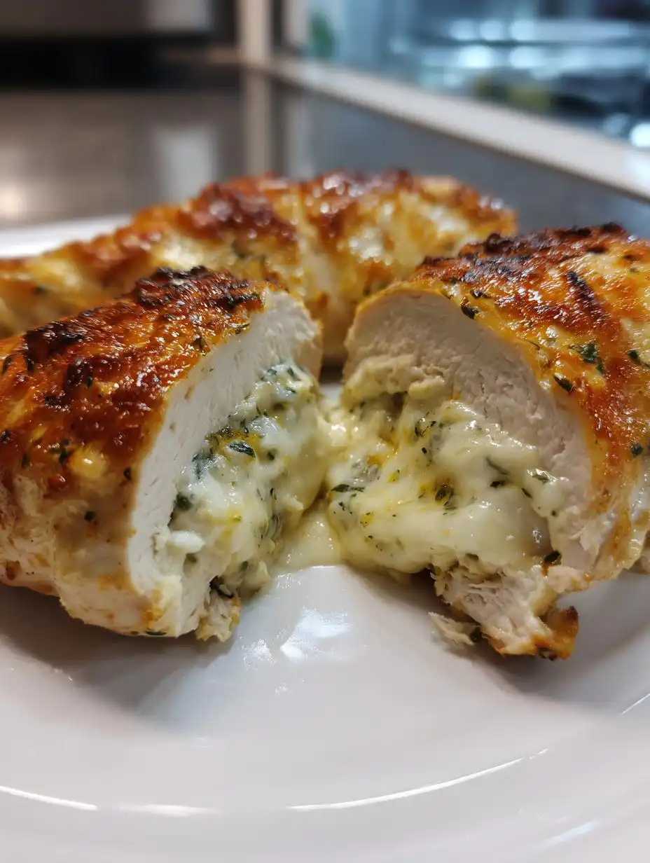 Air fryer jalapeño popper stuffed chicken - detail 2