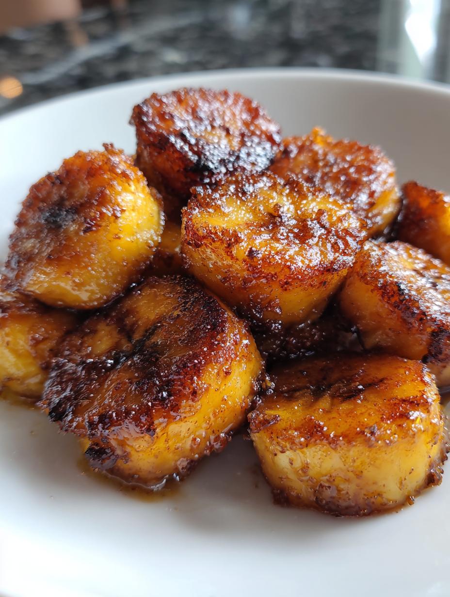 Air fryer roasted bananas - detail 2