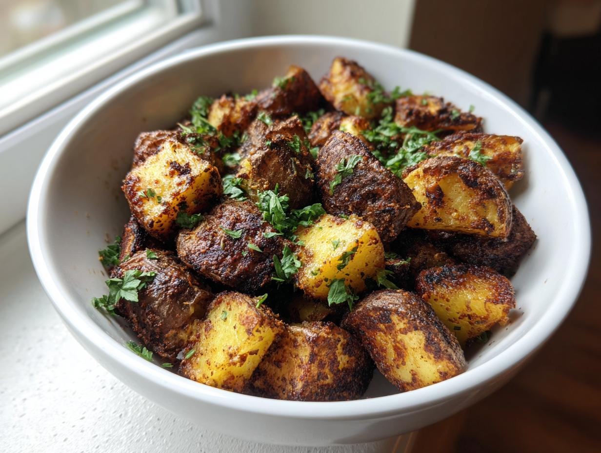 Amazing Air fryer roasted potatoes in 25 min