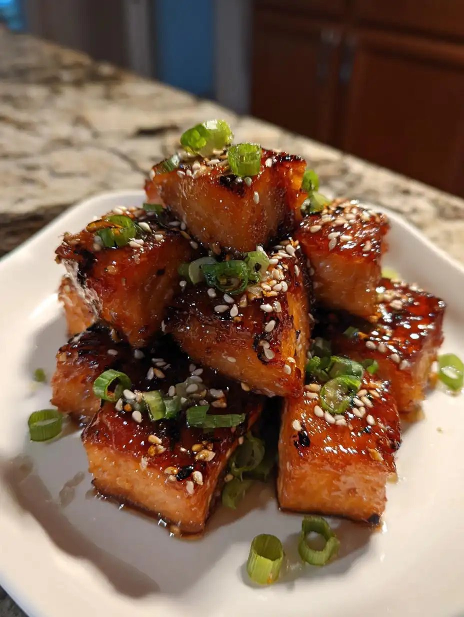 Air fryer salmon bites - detail 2