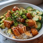 Air fryer salmon sushi bowl