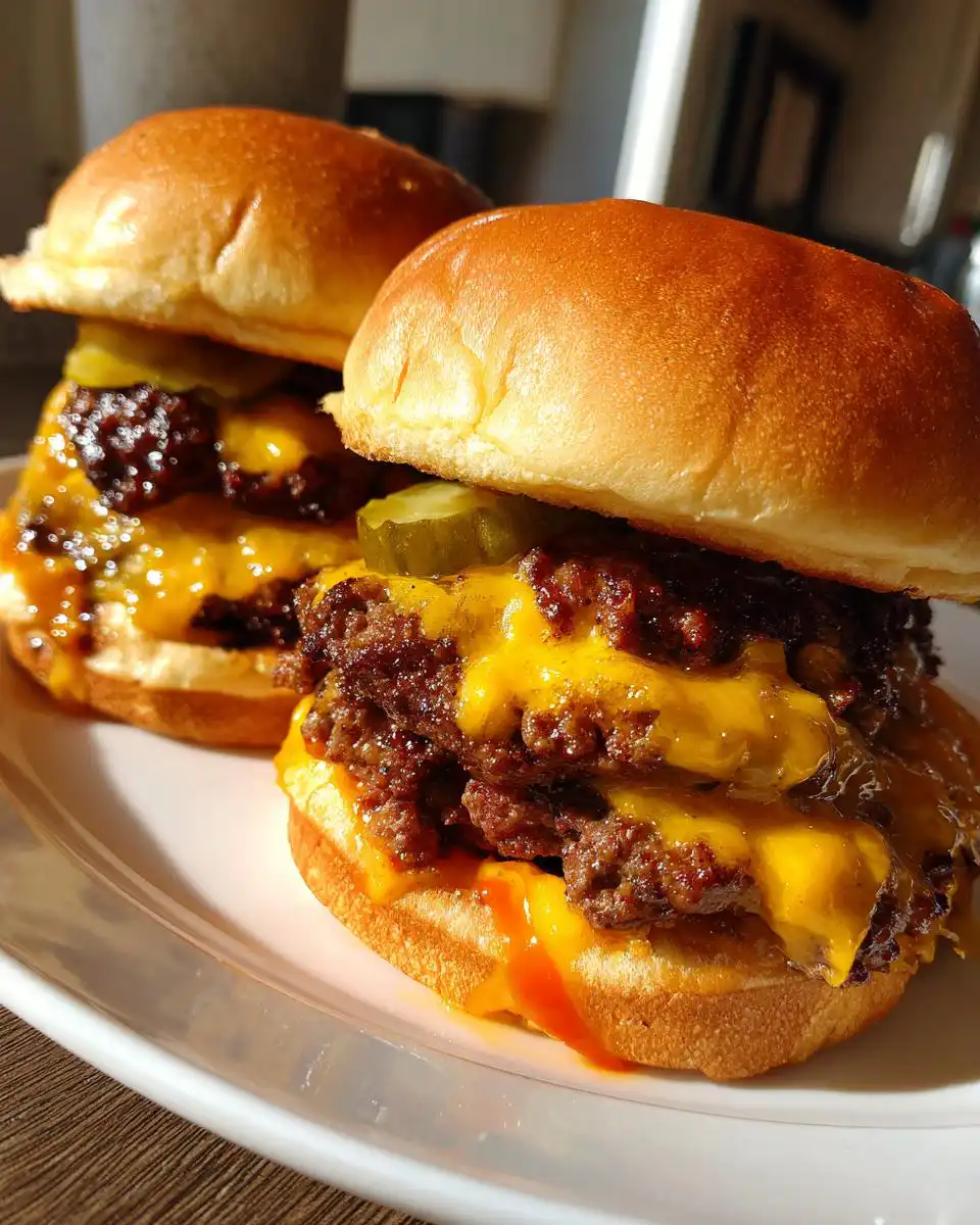 Air fryer smash burger sliders - detail 1