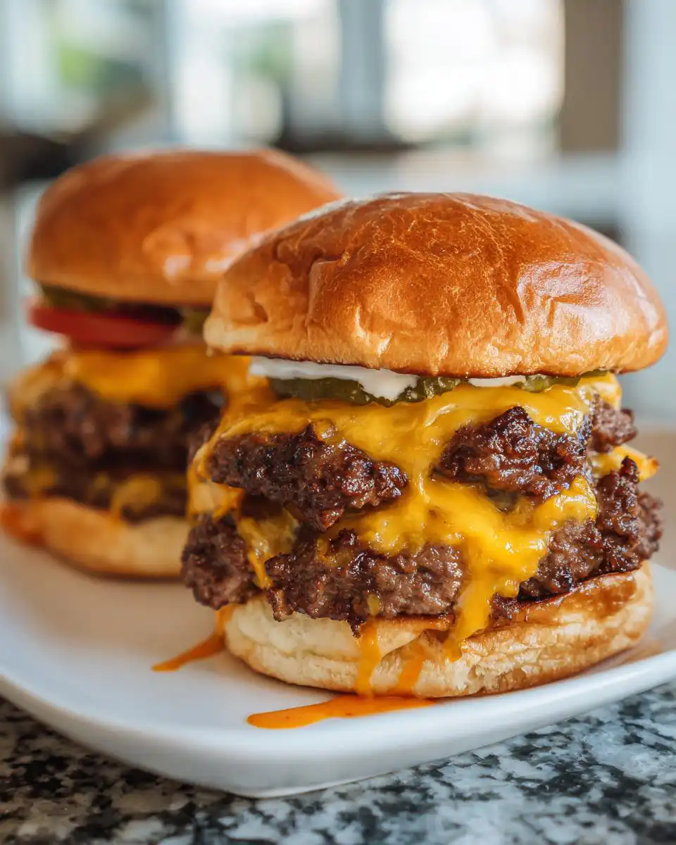 Air fryer smash burger sliders - detail 2