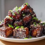 Air fryer teriyaki salmon bites
