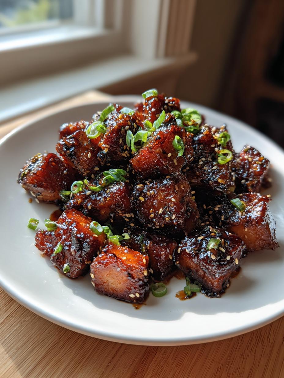 Air fryer teriyaki salmon bites - detail 2