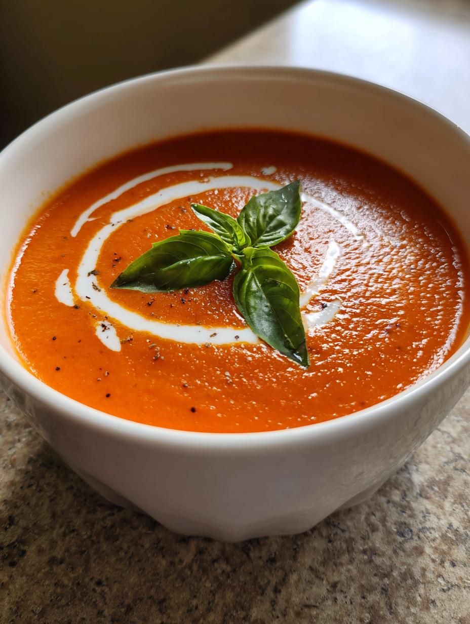 Air fryer tomato soup - detail 2