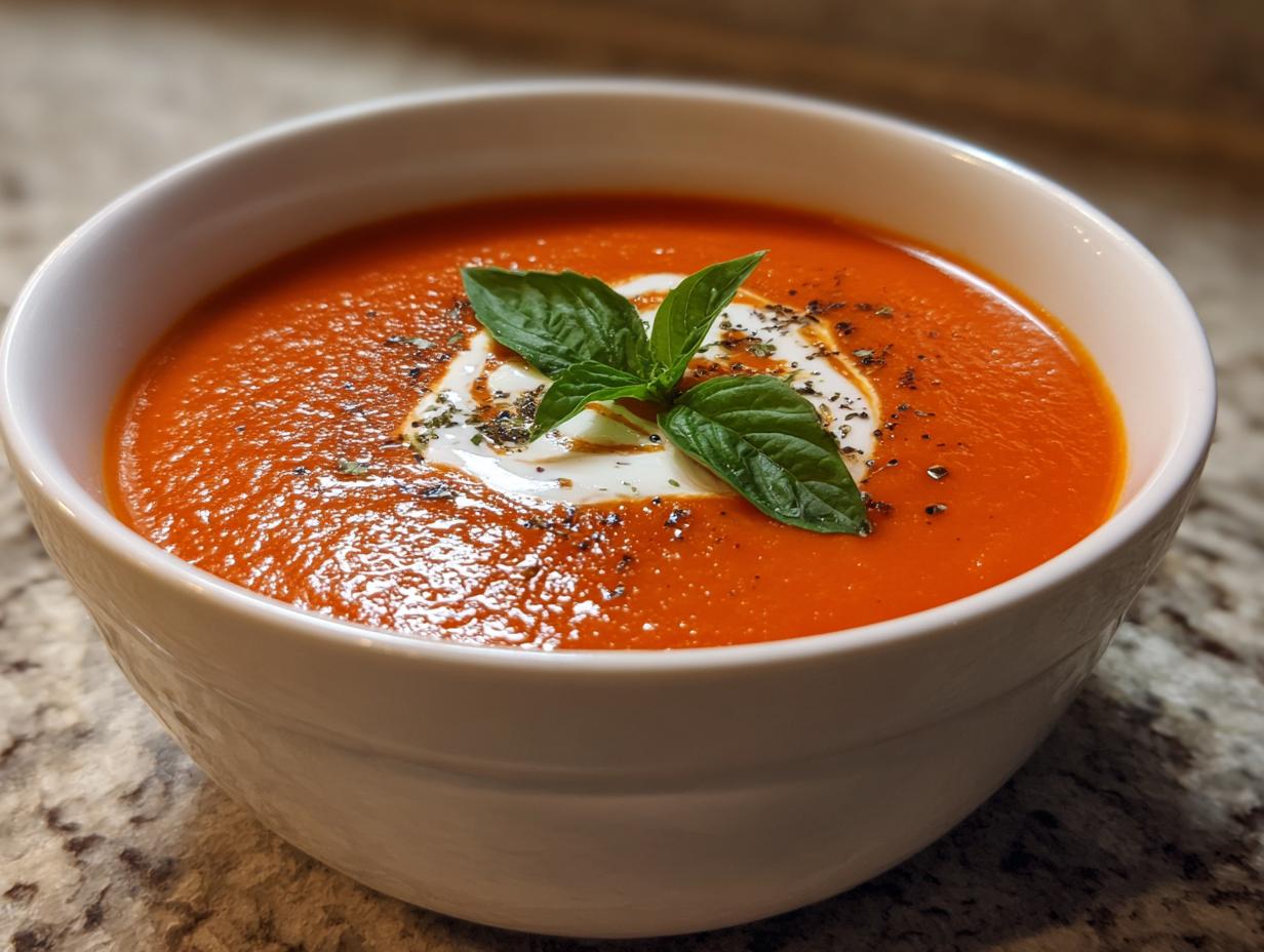 Amazing 12-Minute Air Fryer Tomato Soup