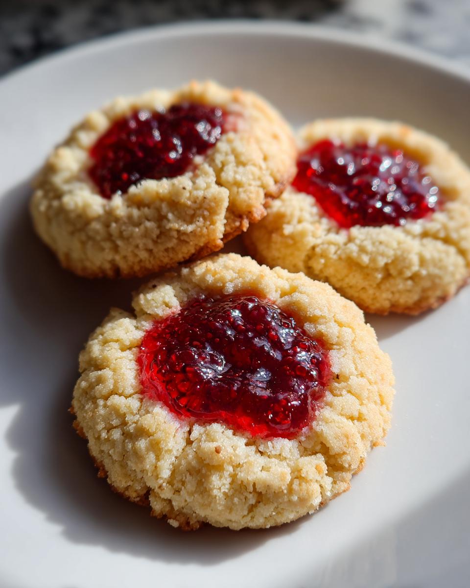 Almond flour thumbprint cookies - detail 1