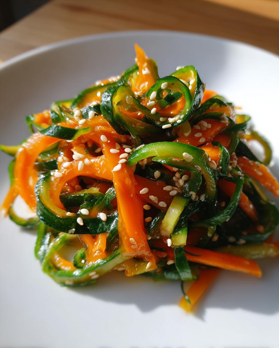 Asian Cucumber Carrot Salad with Sesame Dressing - detail 1