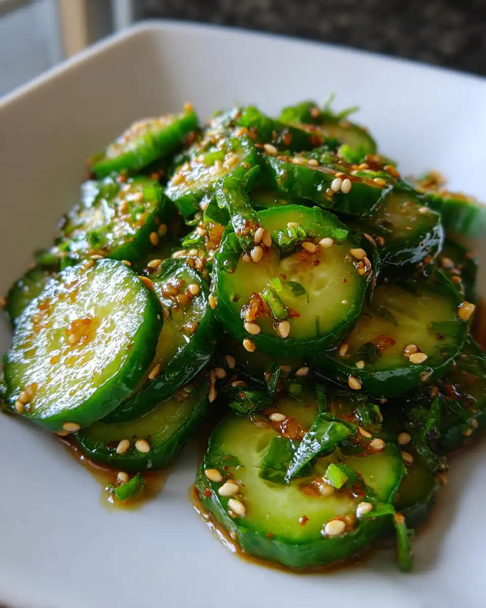 Asian Cucumber Salad With Sesame Soy Dressing - detail 1