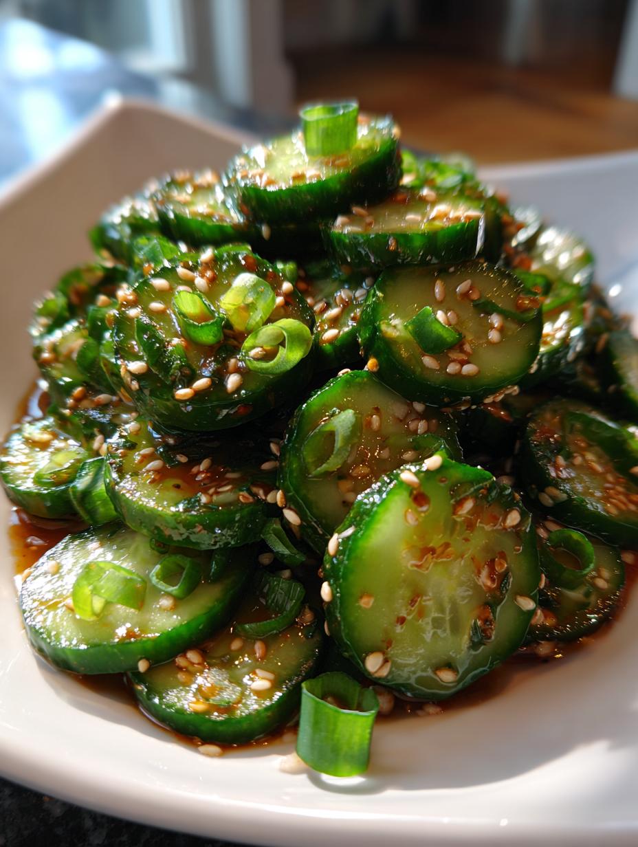 Asian Cucumber Salad With Sesame Soy Dressing - detail 2