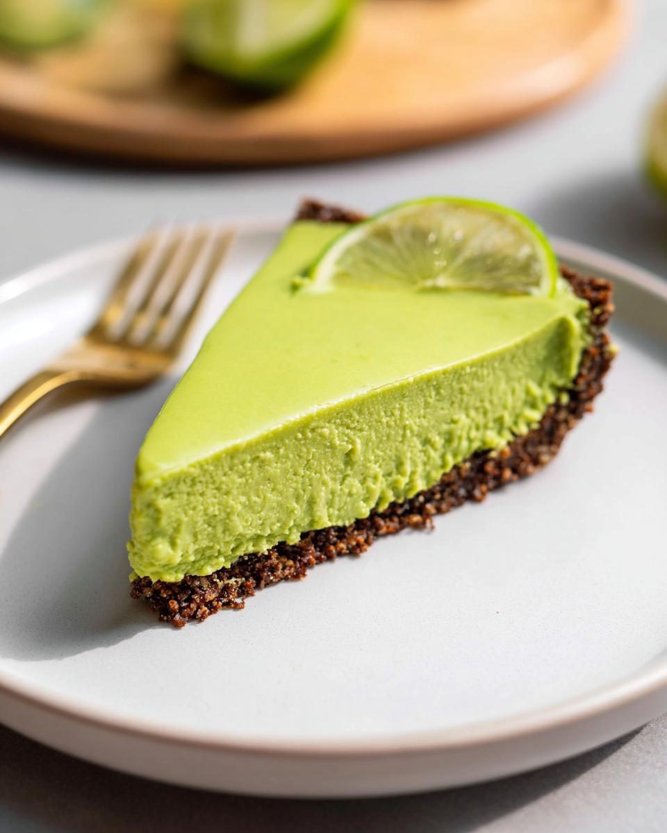 Avocado lime tart - detail 1