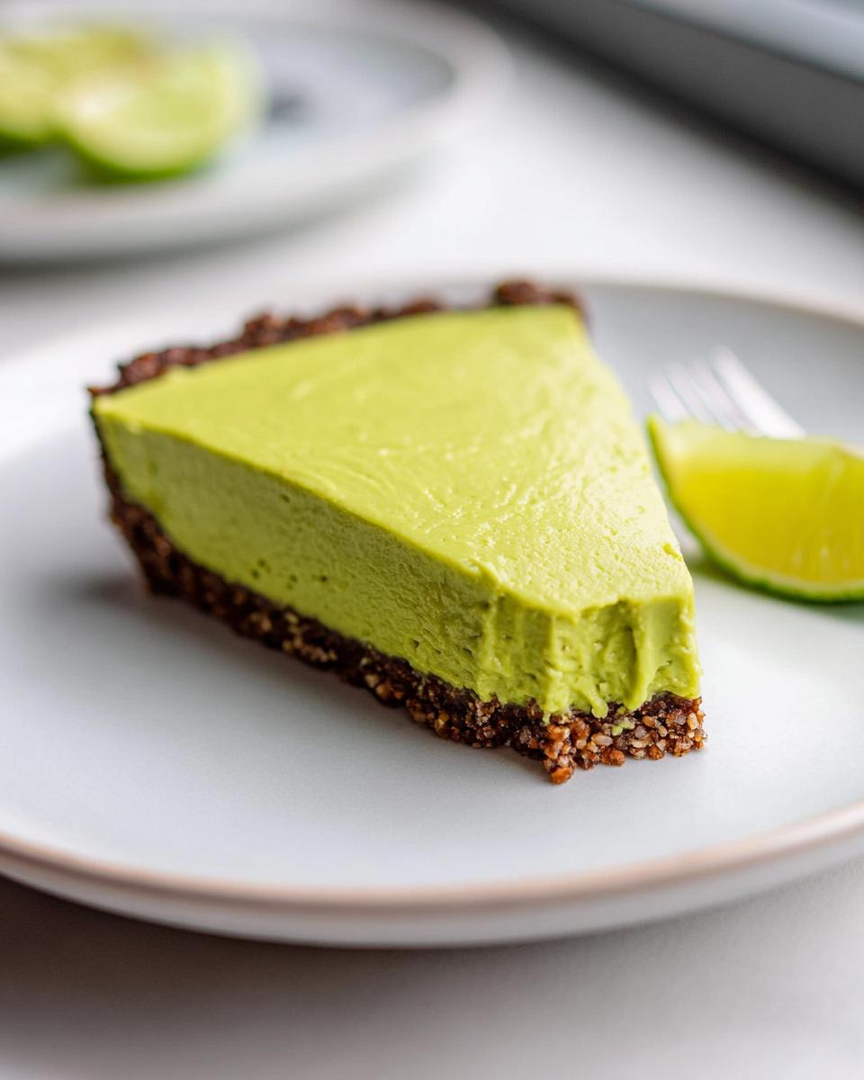 Avocado lime tart - detail 2