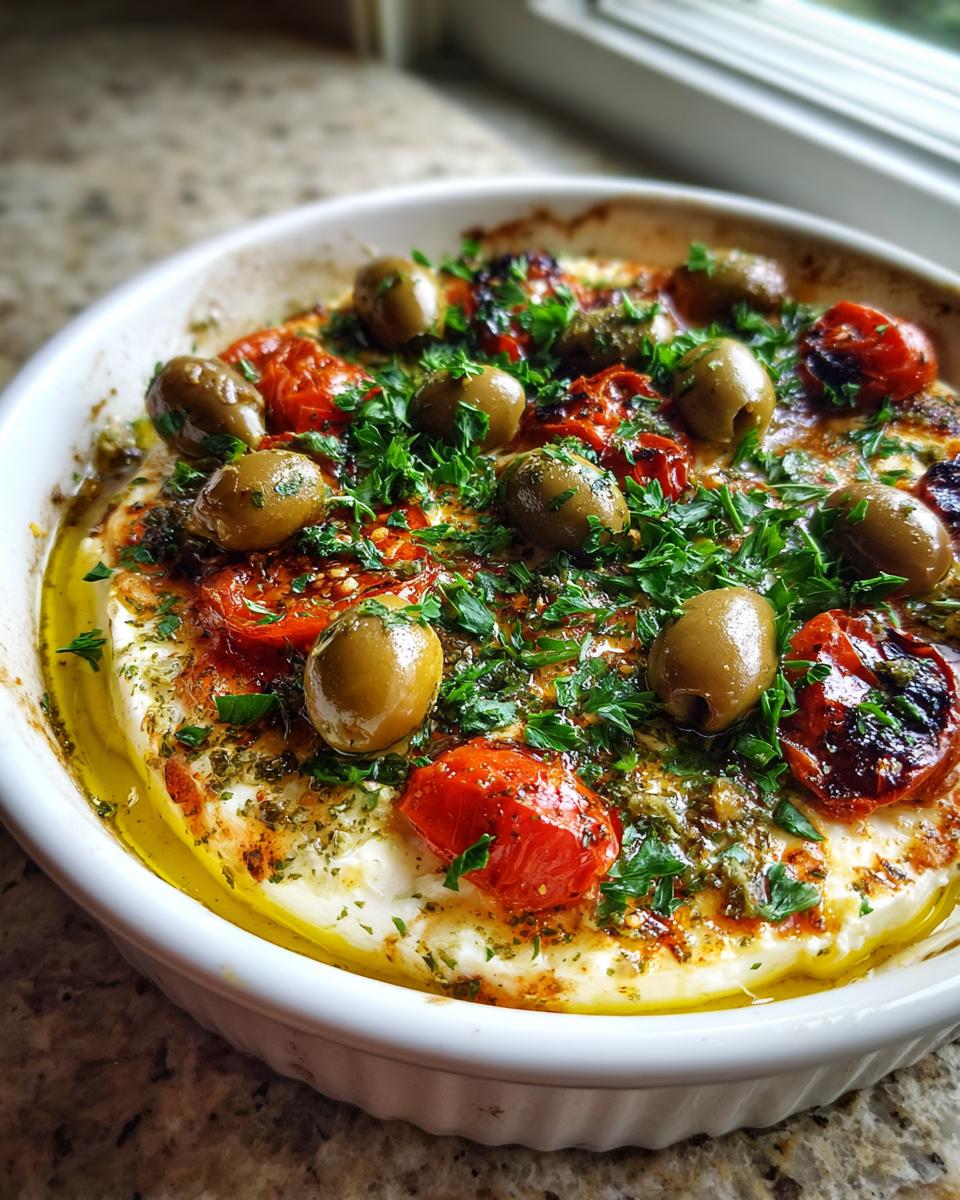 Baked Feta with Olives - detail 1