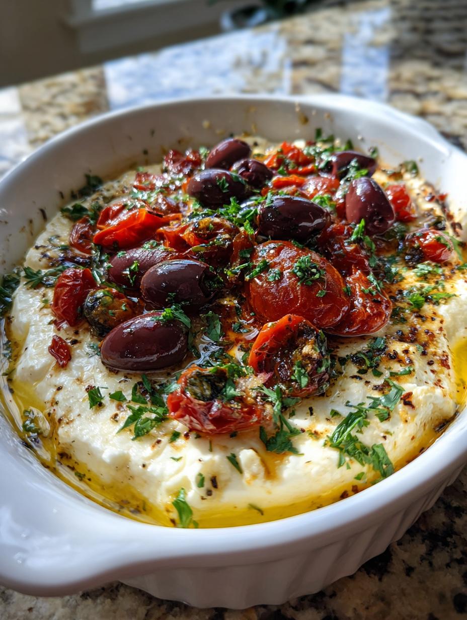 Baked Feta with Olives - detail 2