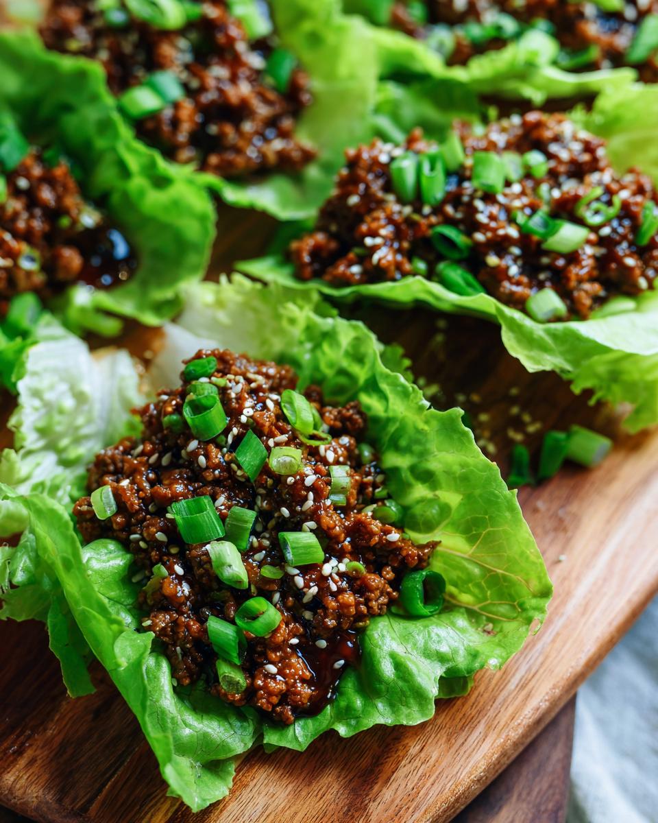 Beef Lettuce Cups with Hoisin Garlic Sauce - detail 1