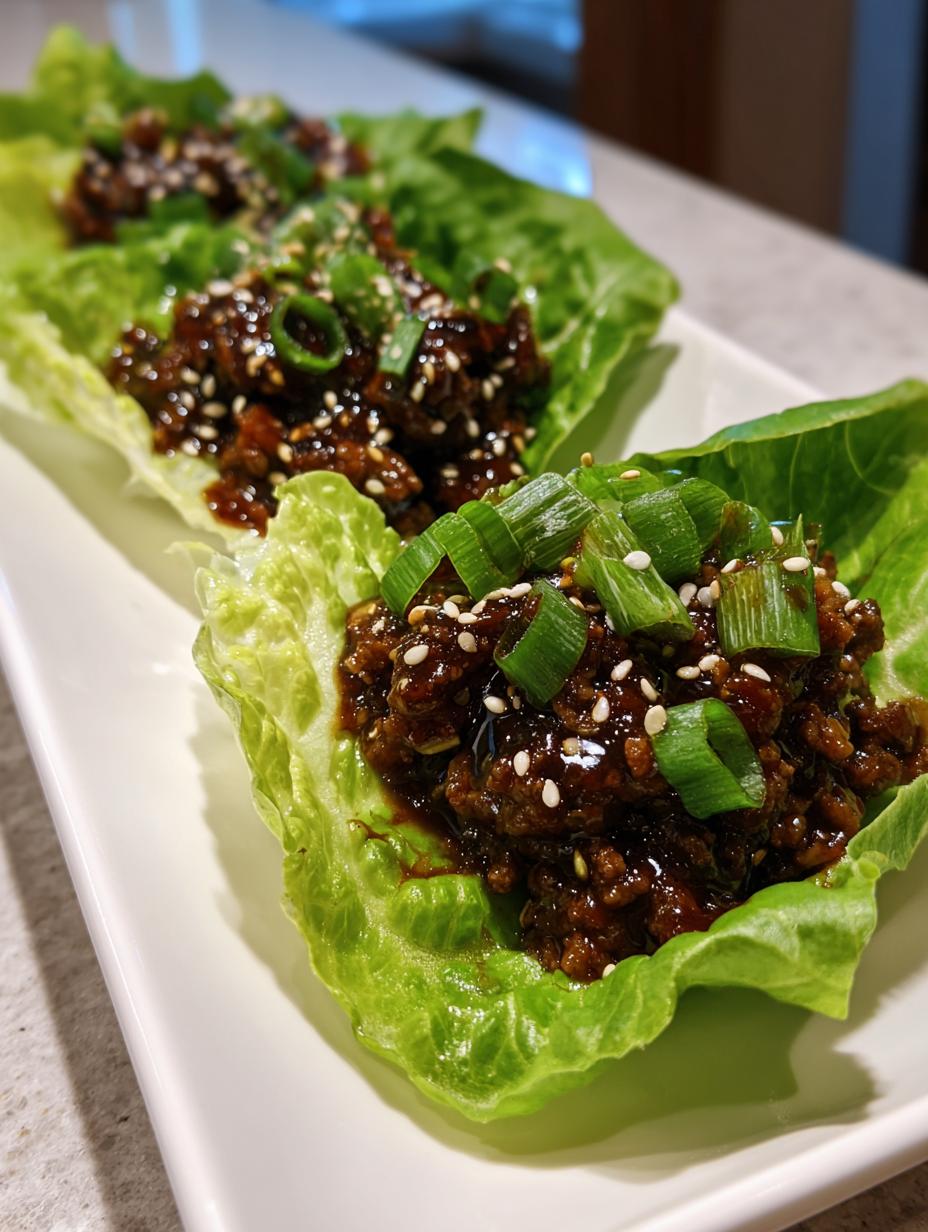 Beef Lettuce Cups with Hoisin Garlic Sauce - detail 2
