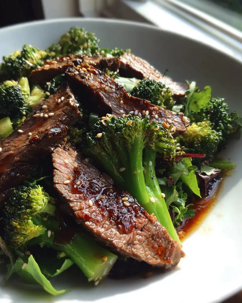 Beef and broccoli salad - detail 1
